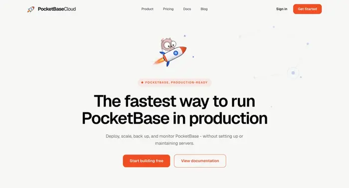 Ảnh chụp màn hình PocketBase Cloud
